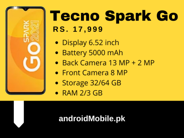 Tecno Spark Go 2021 price in Pakistan