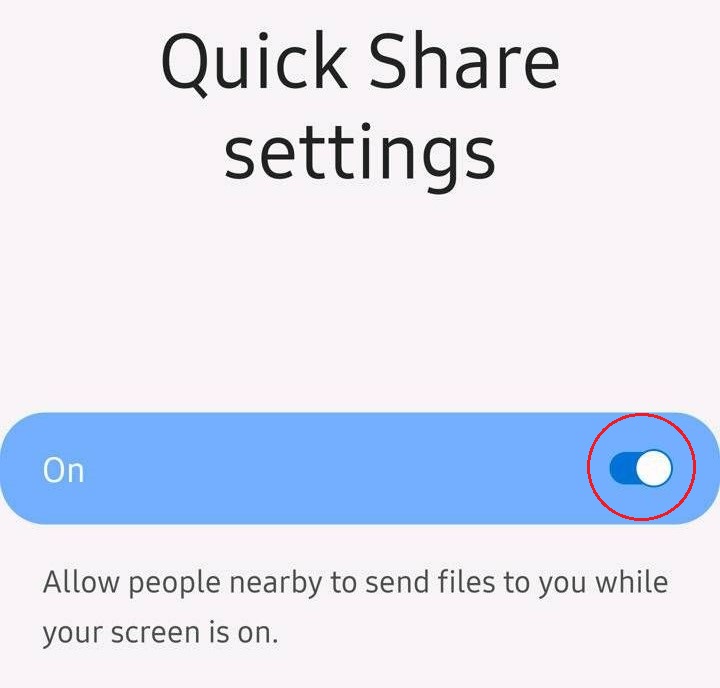 Turn Off Quick Share